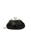 Weekend Max Mara Borsa A Tracolla Pasticcino In Montone Nera In Black