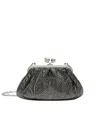 Weekend Max Mara Borsa Pasticcino Small In Raso E Strass Nera In Black