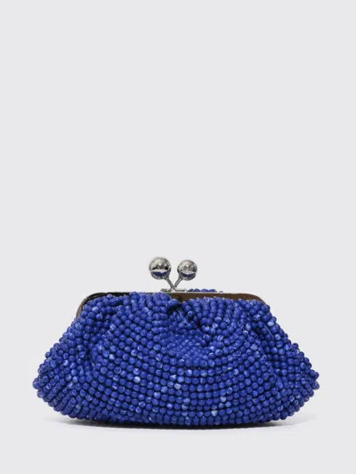 Weekend Max Mara Eschimo Beaded Handbag In Blue