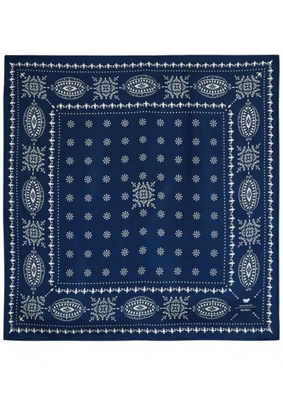 Weekend Max Mara Siam Printed Silk Scarf In Blue
