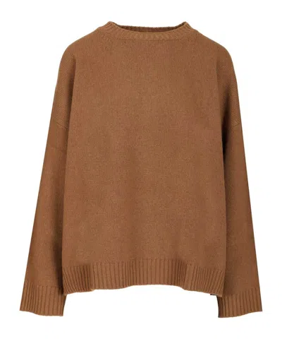 Weekend Max Mara Sibari Crewneck Jumper In Brown