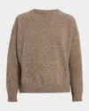 Weekend Max Mara Sibari Wool Knit Crewneck Sweater In Brown