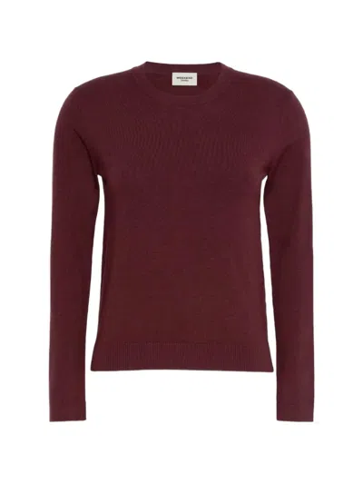 Weekend Max Mara Sicilia Silk And Wool Yarn Sweater In Burgundy