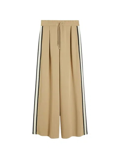 Weekend Max Mara Side-stripe Drawstring-waistband Trousers In Brown