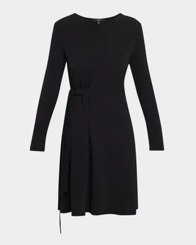 Weekend Max Mara Side-tie Viscose Jersey Dress In Black