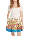 Weekend Max Mara Omens Antique Rose Ebbro Short-sleeve Linen-blend Mini Dress In Antique Rose