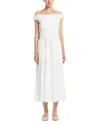 Weekend Max Mara Prsoit Dress In Cotton Poplin In White