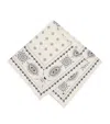 Weekend Max Mara Silk Geometric Print Square Scarf In White