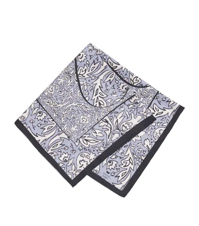 Weekend Max Mara Silk Butterfly Square Scarf In Grey
