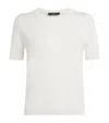 Weekend Max Mara Silk-cotton Ribbed-trim T-shirt