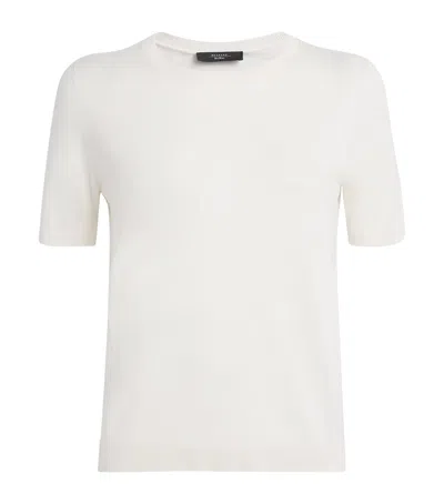 Weekend Max Mara Silk-cotton Ribbed-trim T-shirt