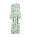 Weekend Max Mara Silk Crepe Chine Shirt Dress In Green