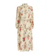 Weekend Max Mara Silk Crepe De Chine Midi Dress In White