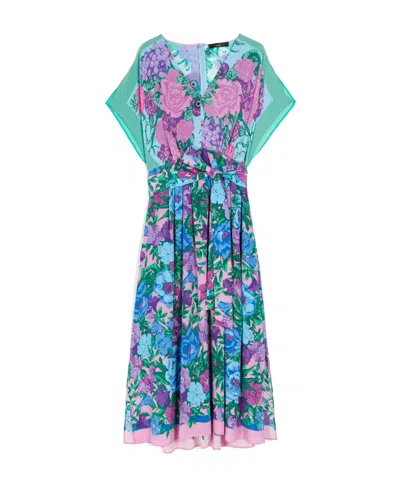 Weekend Max Mara Silk Dress In Green