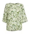 Weekend Max Mara Silk Floral Print Blouse In Purple