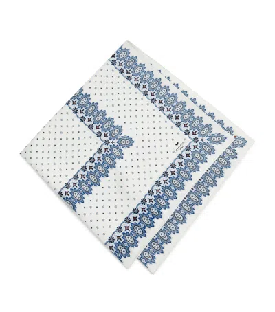 Weekend Max Mara Silk Floral Print Square Scarf In White