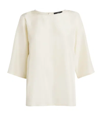 Weekend Max Mara Silk-front Top In White