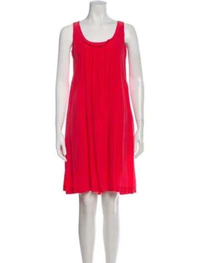 Pre-owned Weekend Max Mara Silk Knee-length Dress In Pink