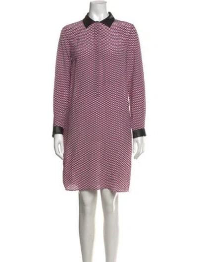 Pre-owned Weekend Max Mara Silk Knee-length Dress In Pink