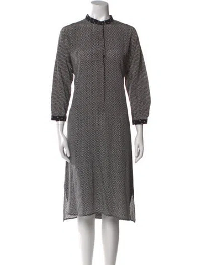 Pre-owned Weekend Max Mara Silk Midi Length Dress In Multi