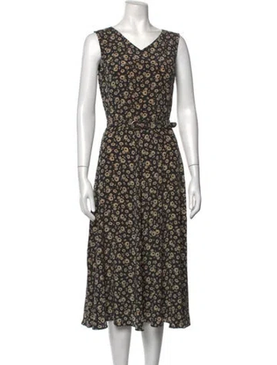 Pre-owned Weekend Max Mara Silk Midi Length Dress In Neutrals