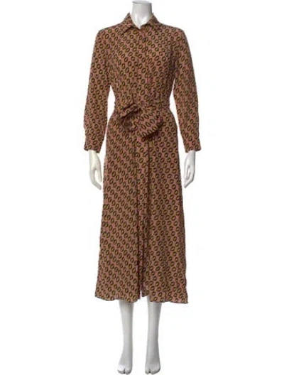 Pre-owned Weekend Max Mara Silk Midi Length Dress In Pink