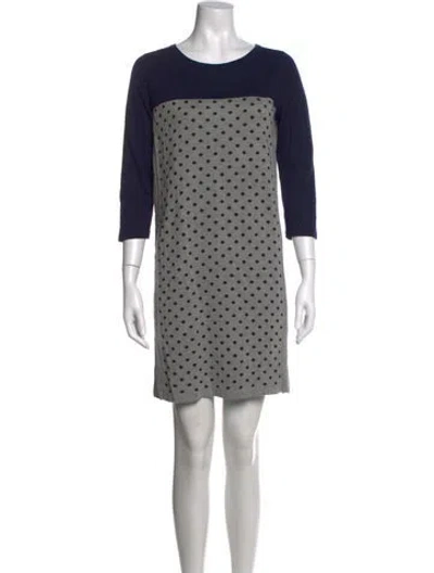 Pre-owned Weekend Max Mara Silk Mini Dress In Grey