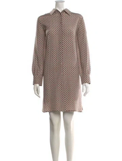 Pre-owned Weekend Max Mara Silk Mini Dress In Neutral