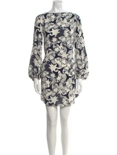 Pre-owned Weekend Max Mara Silk Mini Dress In White