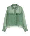 Weekend Max Mara Pocket Shirt In Green