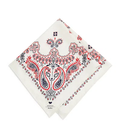 Weekend Max Mara Silk Paisley Print Square Scarf In Sand