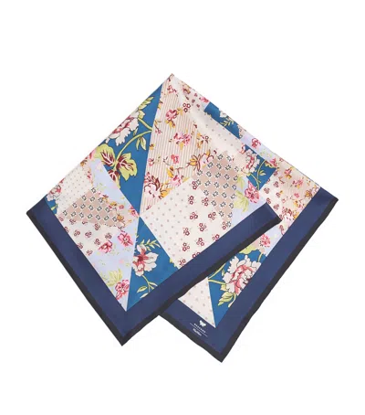 Weekend Max Mara Silk Patchwork Square Scarf In White