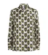 Weekend Max Mara Silk Patterned Shirt In Green