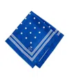 Weekend Max Mara Silk Polka Dot Square Scarf In Blue