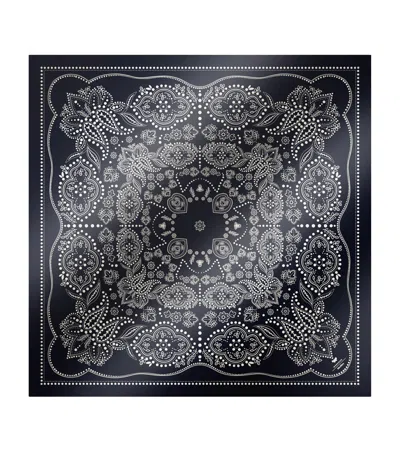 Weekend Max Mara Silk Print Square Scarf In Blue