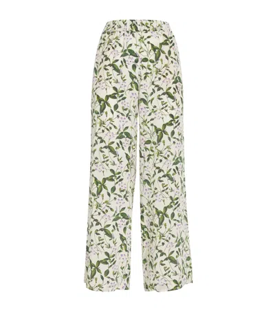 WEEKEND MAX MARA SILK PRINT TROUSERS