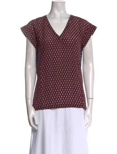 Pre-owned Weekend Max Mara Silk Printed Blouse In Multi