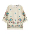 Weekend Max Mara Silk Printed Blouse In White