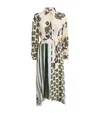 Weekend Max Mara Omens Beige Passo Printed Silk Midi Dress In Neutral