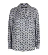 Weekend Max Mara Silk Printed Shirt In Gray