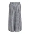 Weekend Max Mara Silk Printed Trousers In Gold