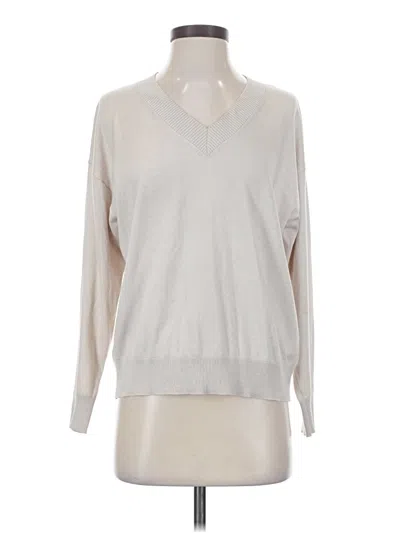 Pre-owned Weekend Max Mara Silk Pullover Sweater In Tan