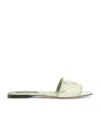 WEEKEND MAX MARA SILK-SATIN FLORAL NEVIS SLIDES