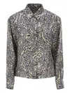 Weekend Max Mara Silk Shirt Floral Pattern Long Sleeves In Multi