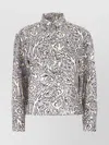 Weekend Max Mara Silk Shirt Floral Pattern Long Sleeves In Gray