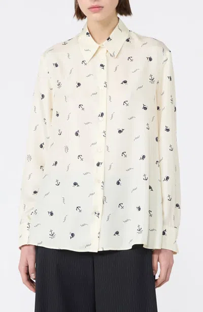 Weekend Max Mara Silk Shirt In Ivory