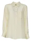 Weekend Max Mara Long Sleeve Collared Button Down Top In Yellow