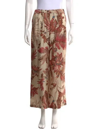 Pre-owned Weekend Max Mara Silk Wide Leg Pants W/ Tags In Neutral
