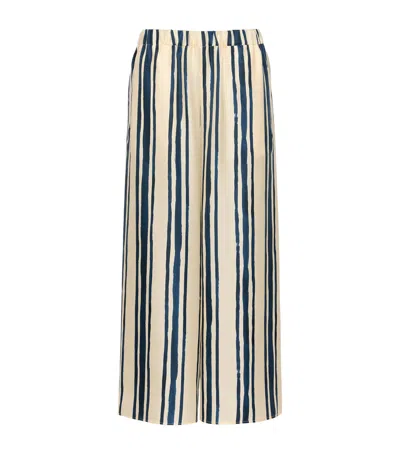 Weekend Max Mara Elastic Waist Casual Pants In Blue