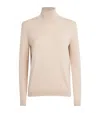 Weekend Max Mara Silk-wool-blend Rollneck Sweater In Sand